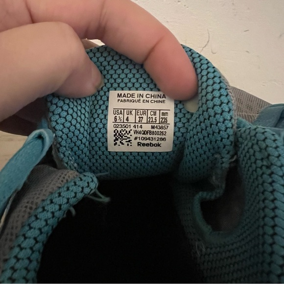 Reebok 6.5 Women's Zigtech Big N Fast Running Shoes Grey/Blue - Picture 3 of 7